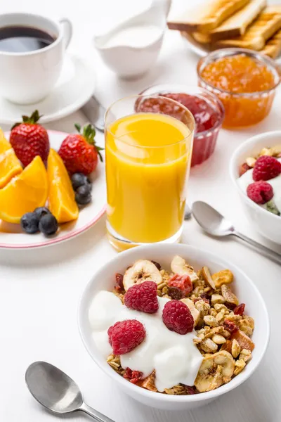 Hälsosam frukost måltid — Stockfoto
