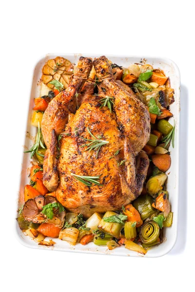 Pollo arrosto rustico — Foto Stock