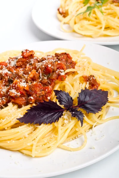 Spaghetti met saus bolognese — Stockfoto
