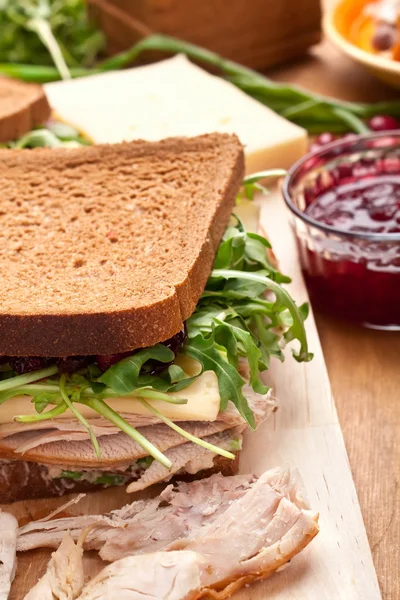 Turkey sandwich — Stock Photo, Image