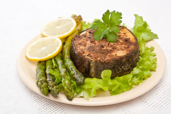 Fletán a la parrilla picante — Foto de Stock