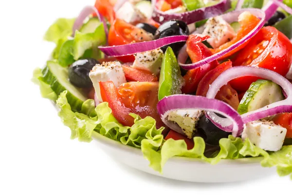 Bowl of Healthy Greek Salad — Stock Photo, Image