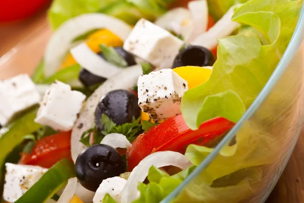 Hautnah gesunder griechischer Salat — Stockfoto