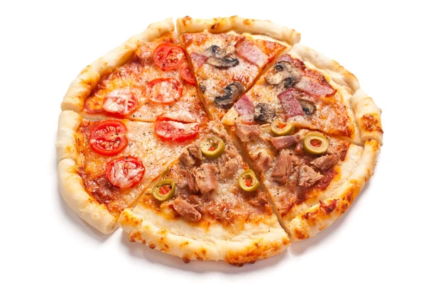 Pizza in Scheiben — Stockfoto