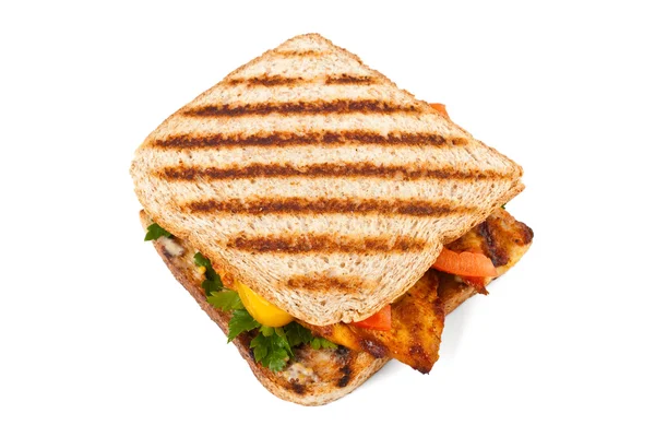 Grilled chicken sandwich — Stock Photo, Image