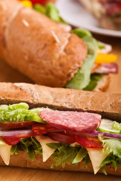Longo sub sanduíches — Fotografia de Stock