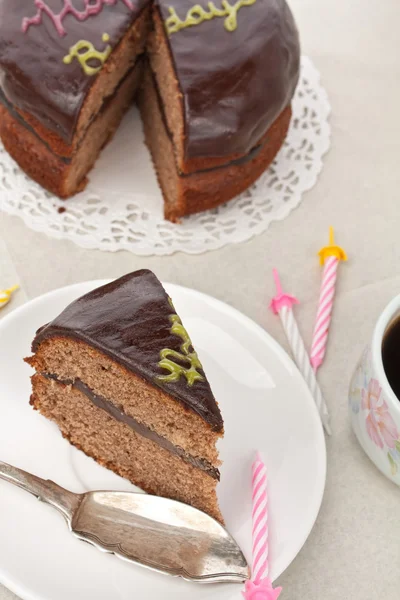 Torta al cioccolato — Foto Stock