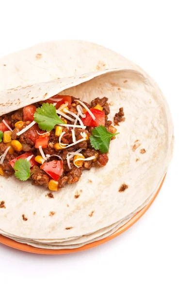 Wrapped tortilla — Stock Photo, Image