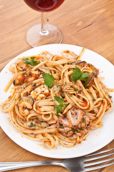 Spaghetti vongole — Stock Photo, Image