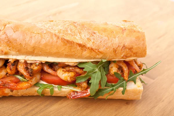 Po-boy räksmörgås — Stockfoto