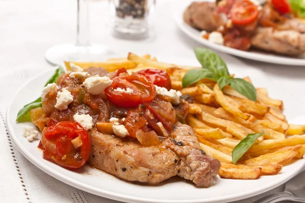 Porciones de chuletas de cerdo —  Fotos de Stock