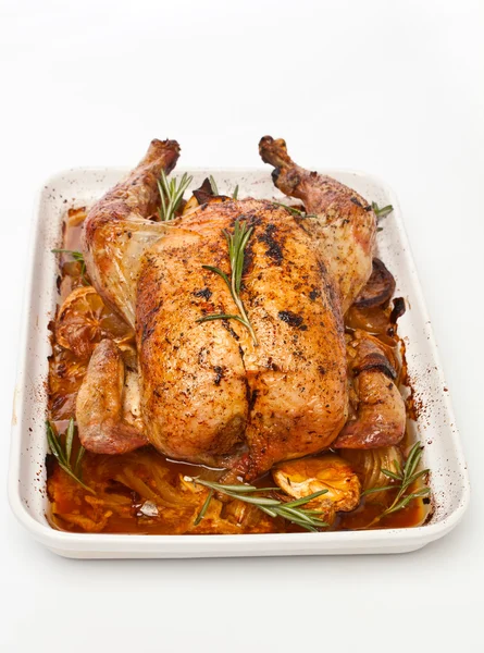 Pieczone indyk nadziewane (kurczak ) — Zdjęcie stockowe