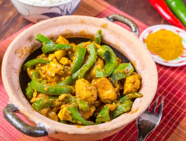 Pollo Jalfrezi - Curry indiano o pakistano — Foto Stock