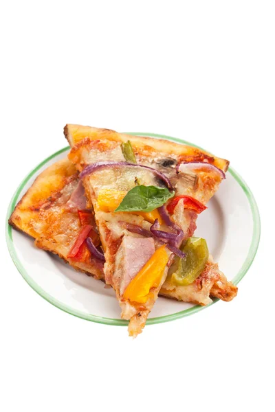 Lezzetli pizza dilimlenmiş — Stok fotoğraf