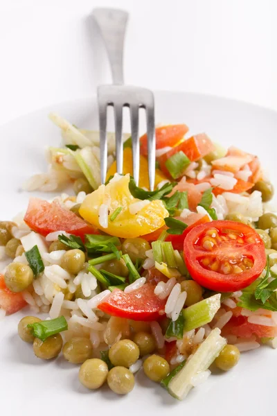 Jumping Joe salad - rice, peppers, green — Stock Photo, Image