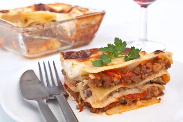 Classic beef lasagna — Stock Photo, Image