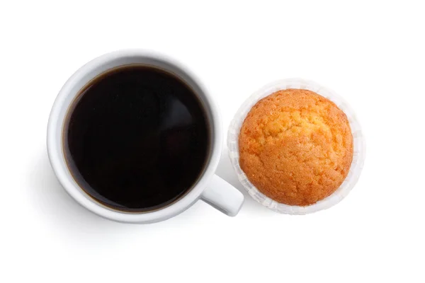 Koffie en muffin — Stockfoto