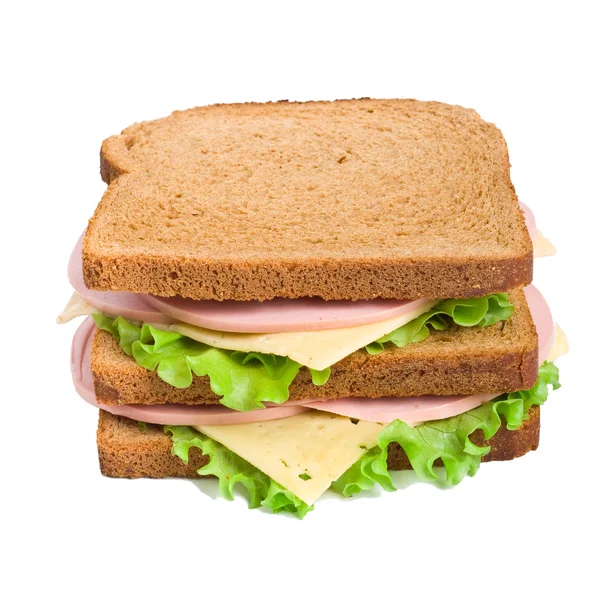 Whole wheat sandwiches — Stock Photo, Image