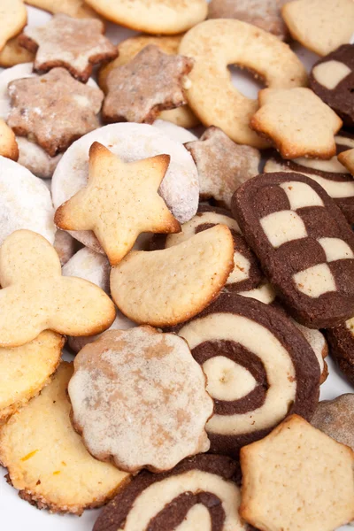 Gran pila de varias galletas — Foto de Stock