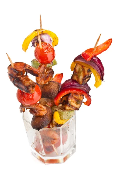 Halloumi a zeleniny kebab — Stock fotografie