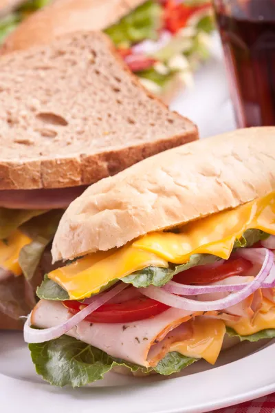 Group of tasty sandwiches — Stock Photo, Image