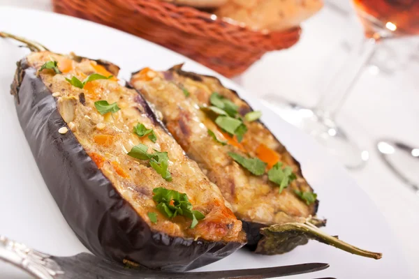 Gevulde aubergines — Stockfoto