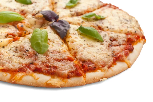 Pizza margarita affettata — Foto Stock