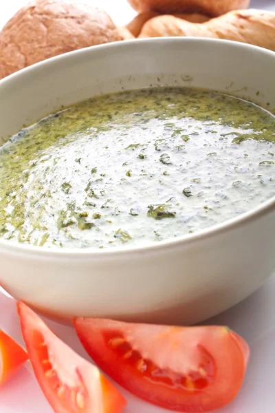 Spinatcremesuppe — Stockfoto