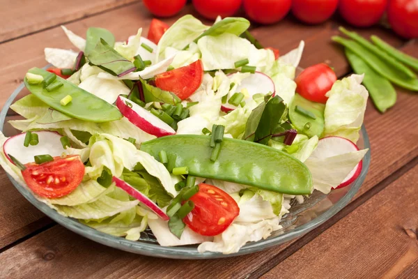 Salada com feijão verde — Fotografia de Stock