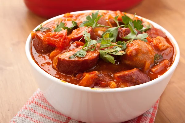 Chorizo and bean stew — Stock Photo, Image