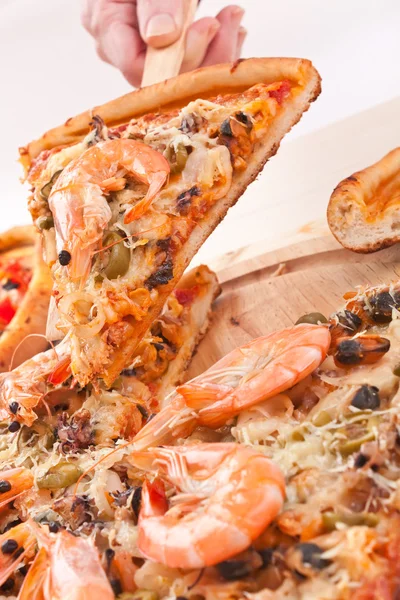 Pizza ai frutti di mare — Foto Stock