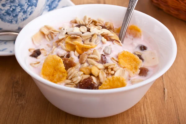 Bowl of muesli — Stock Photo, Image