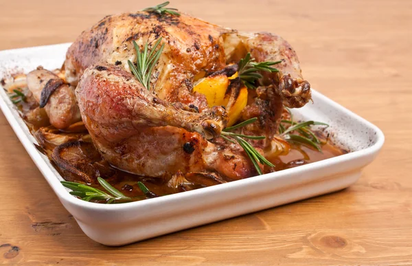 Roasted stuffed turkey (chicken ) — Stock Photo, Image