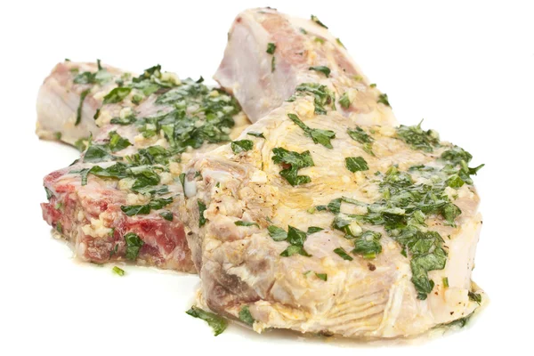 Raw pork chops — Stock Photo, Image