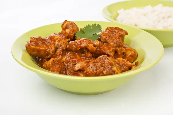 Pollo al curry con riso — Foto Stock