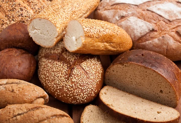 Bread assortment background — Stock Photo, Image