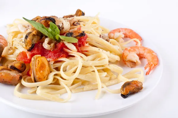 Seafood pasta — Stock Photo, Image