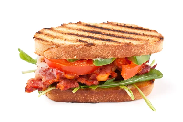 Sandwiches mit Speck, Salat und Tomaten — Stockfoto