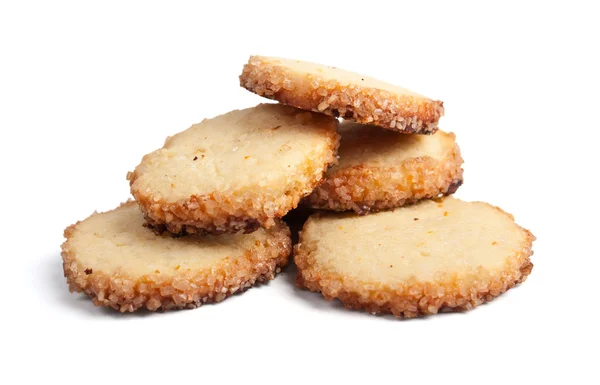 Montón de galletas caseras redondas — Foto de Stock