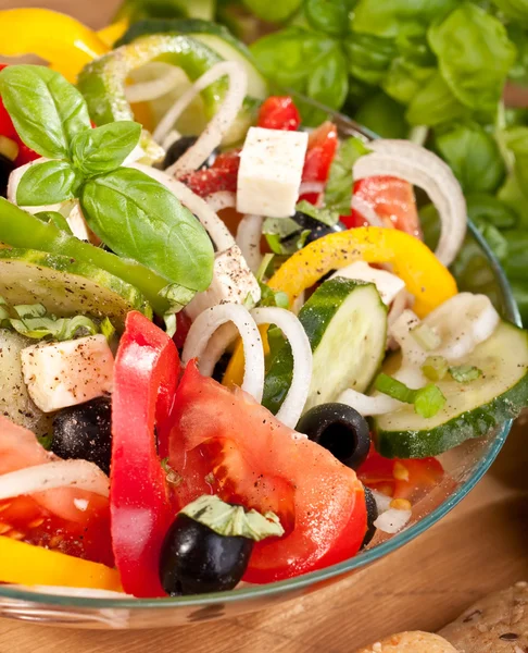 健康的希腊沙拉碗 — 图库照片