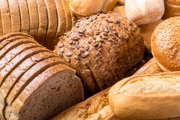 Ekmek ürün yelpazesine arka plan — Stok fotoğraf