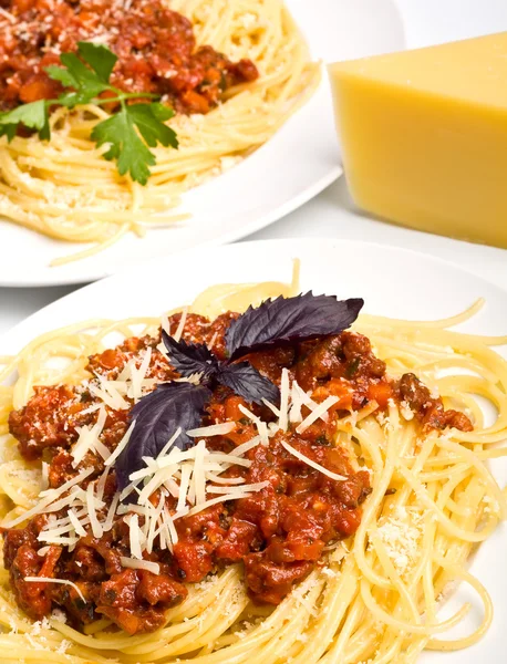 Spaghetti con salsa bolognese Fotografia Stock