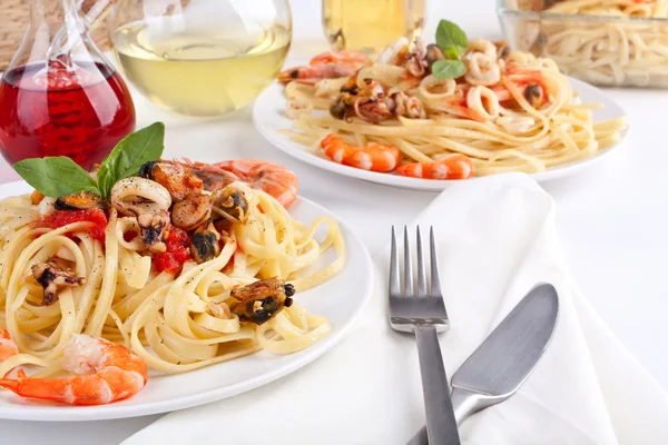 Seafood pasta Stock Image