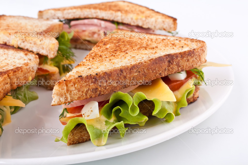 Cheese and meat sandwich