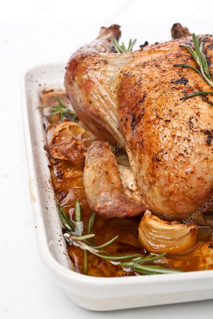 Roasted stuffed turkey (chicken )