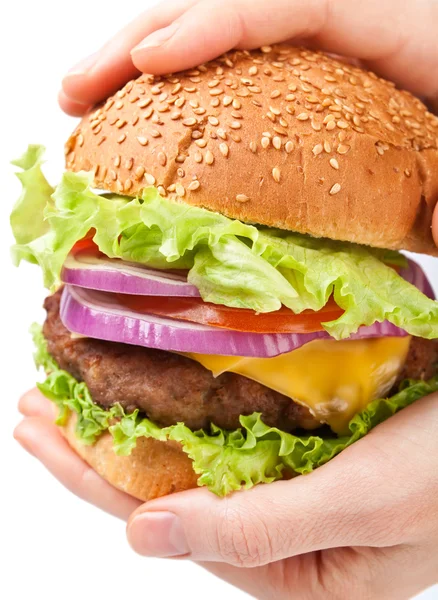 Grote cheeseburger — Stockfoto