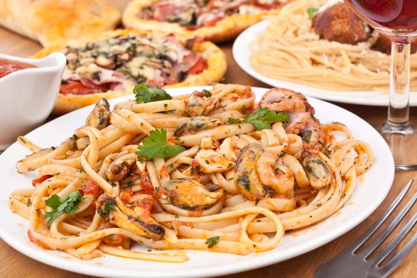 Spaghetti vongole — Zdjęcie stockowe