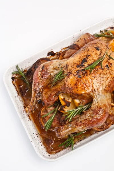 Roasted stuffed turkey (chicken ) — Stock Photo, Image