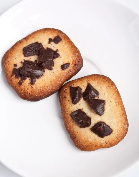 Två choko cookies — Stockfoto