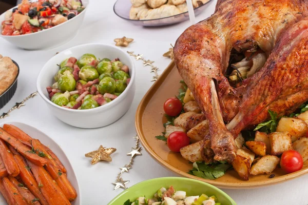 Mesa de jantar de Natal — Fotografia de Stock